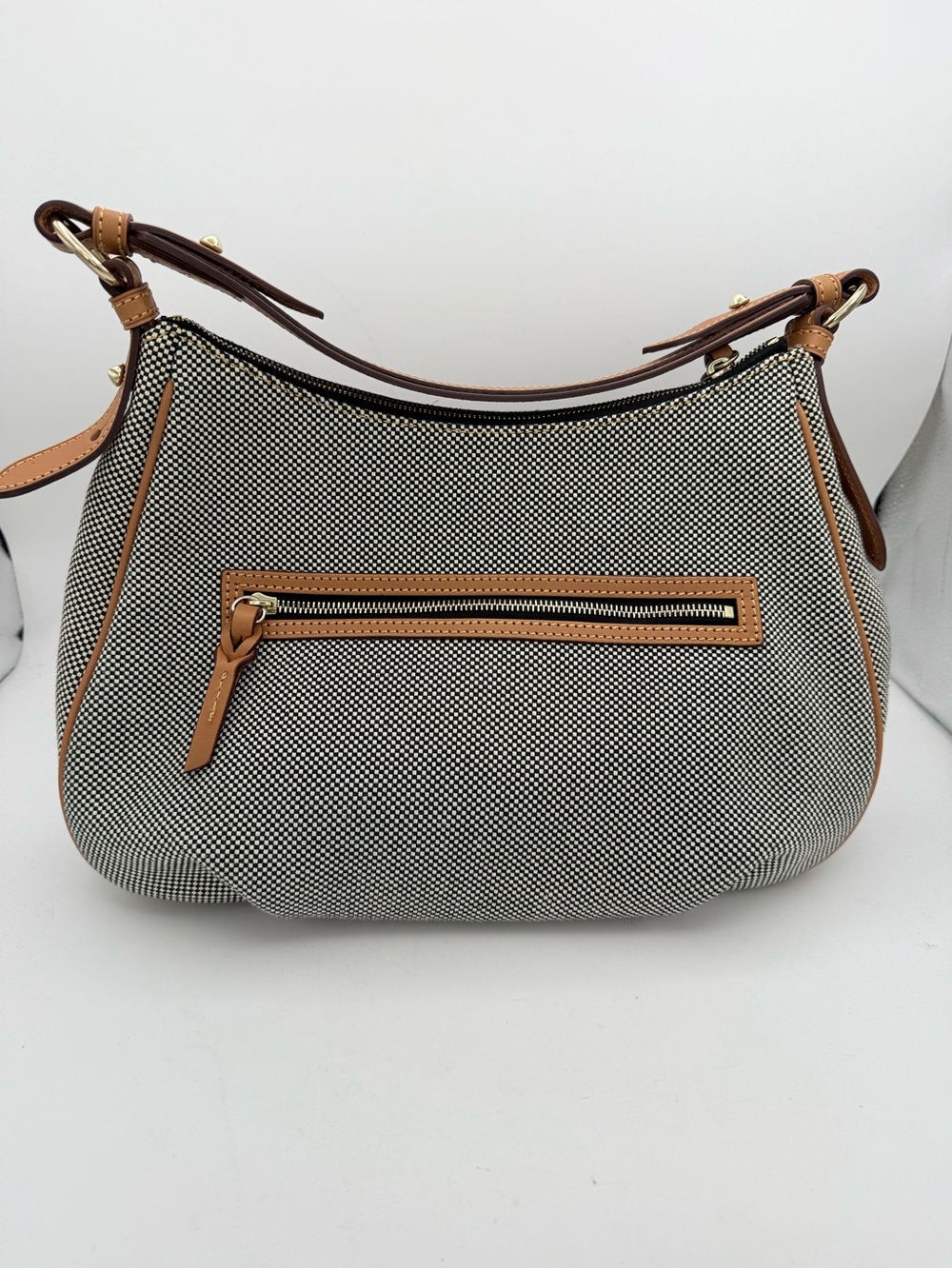 Dooney & Bourke women’s Birdseye East west Hobo shoulder bag fabric & leather - Picture 6 of 10